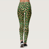 Design 8 uit de Emerald and Gold Safari-reeks Leggings (Achterkant)