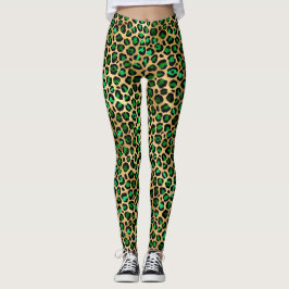 Design 8 uit de Emerald and Gold Safari-reeks Leggings
