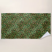 Design 8 uit de Emerald and Gold Safari-reeks Strandlaken (Voorkant)