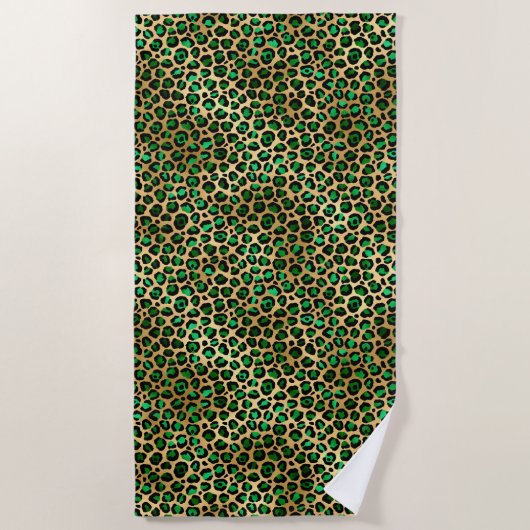 Design 8 uit de Emerald and Gold Safari-reeks Strandlaken (Voorkant)