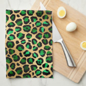 Design 8 uit de Emerald and Gold Safari-reeks Theedoek (Quarter Fold)