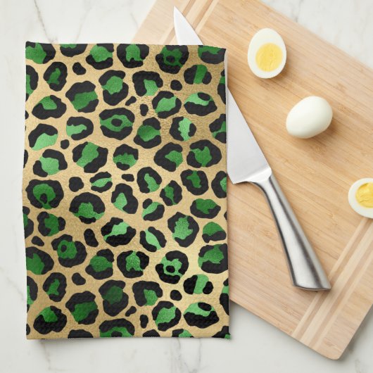 Design 8 uit de Emerald and Gold Safari-reeks Theedoek (Quarter Fold)