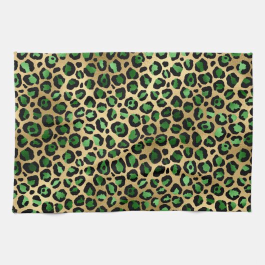 Design 8 uit de Emerald and Gold Safari-reeks Theedoek (Horizontaal)