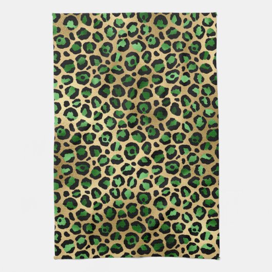 Design 8 uit de Emerald and Gold Safari-reeks Theedoek (Verticaal)