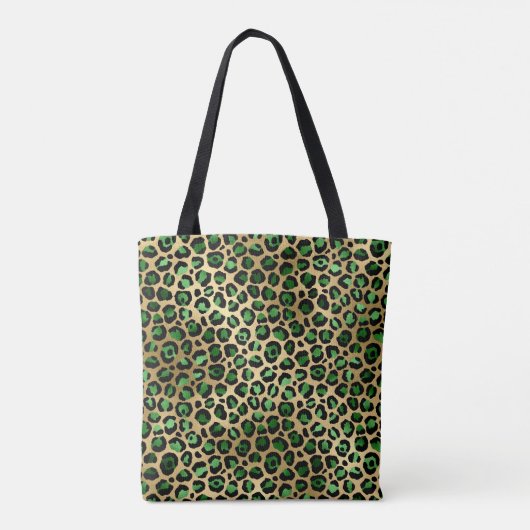 Design 8 uit de Emerald and Gold Safari-reeks Tote Bag (Achterkant)