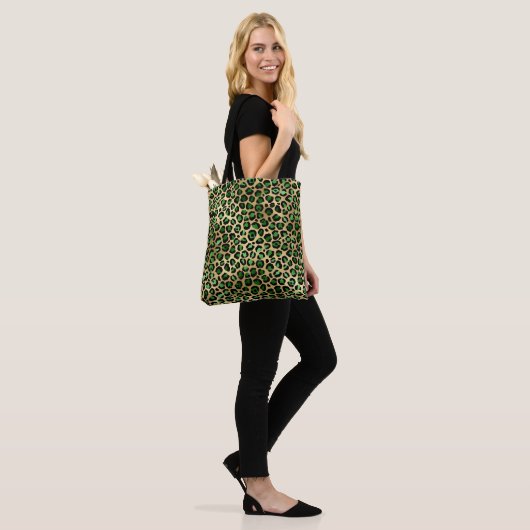 Design 8 uit de Emerald and Gold Safari-reeks Tote Bag (Op model)