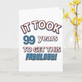 design 99e verjaardag kaart (Gele Bloem)