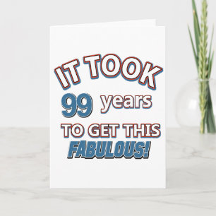 design 99e verjaardag kaart