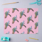 Design 9 roze weefselpapier uit de Peacock-reeks Tissuepapier (Craft)