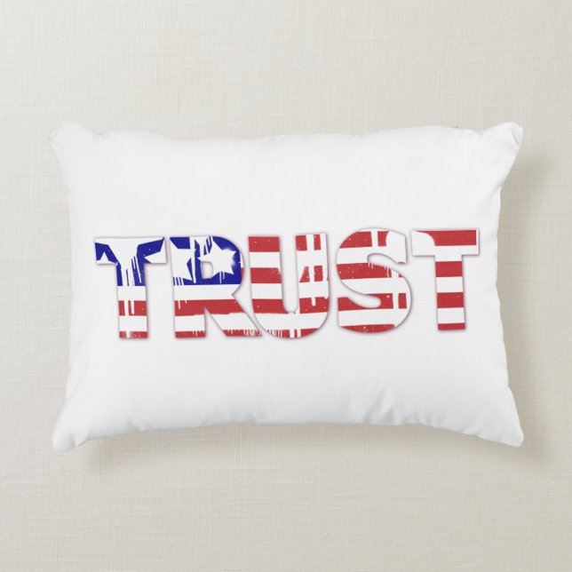 Design aan beide zijden met Patriottische Amerikaa Accent Kussen (Voorkant)