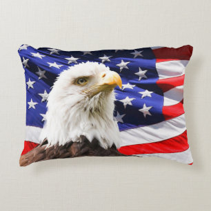 Design aan beide zijden met Patriottische Amerikaa Accent Kussen