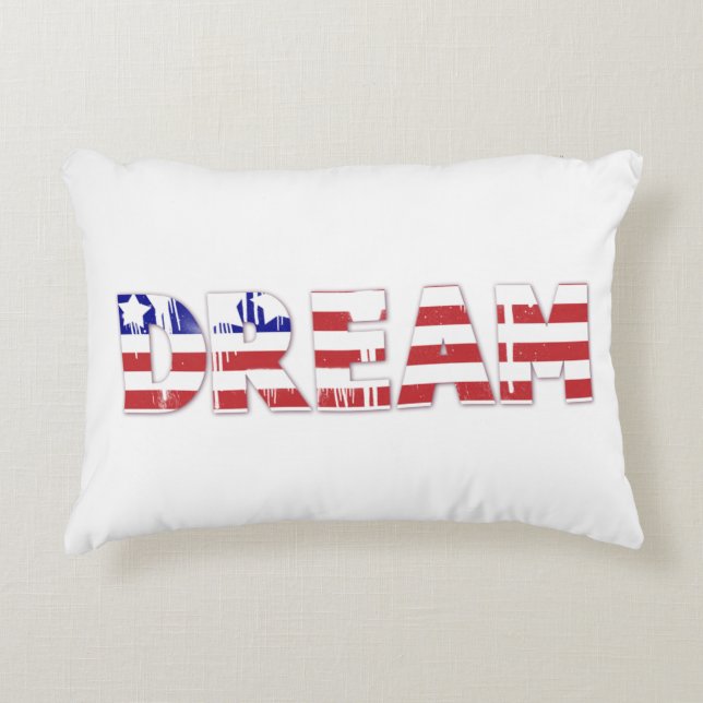 Design aan beide zijden met Patriottische Amerikaa Accent Kussen (Voorkant)