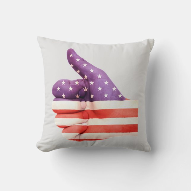 Design aan beide zijden met Patriottische Amerikaa Kussen (Voorkant)