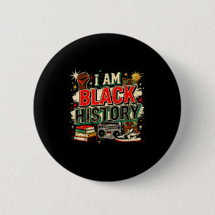 Design Am Zwarte Geschiedenis Cultuur Trots Ronde Button 5,7 Cm