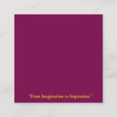 Design Bloom Studio Business Card Vierkante Visitekaartje (Achterkant)