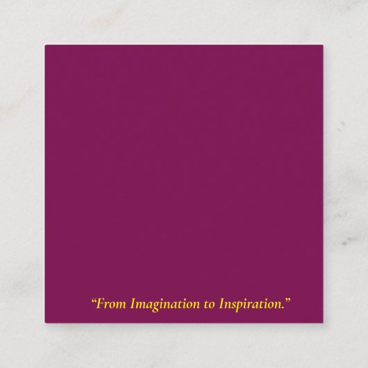 Design Bloom Studio Business Card Vierkante Visitekaartje (Achterkant)