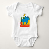Design - Blue Cat Trophy Lounger - T-Shirt Baby  (Voorkant)