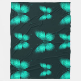 DESIGN BORBOLETAS VERDES Cobertor de Lã Fleece Deken