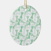 Design BOWTIES Green and Blue Bow Stropdas Keramisch Ornament (Rechts)