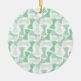 Design BOWTIES Green and Blue Bow Stropdas Keramisch Ornament