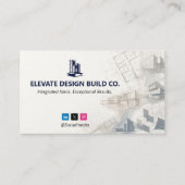 Design-Build Firms Business | White Sketch Visitekaartje (Voorkant)