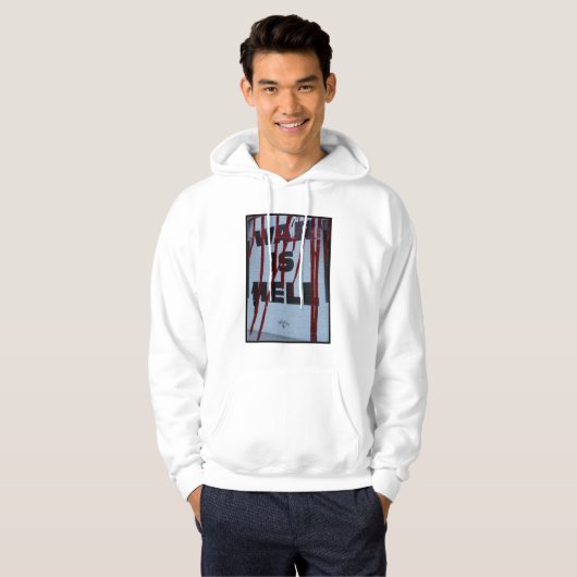 Design com Protesto Visual Urbano War is Hell  Hoodie (Voorkant volledig)