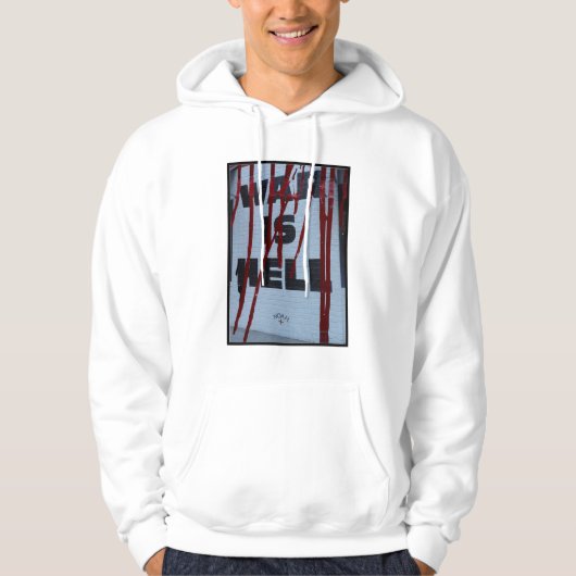 Design com Protesto Visual Urbano War is Hell Hoodie (Voorkant)