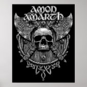 Design Cool of Amon Amarth Band Rock Grey Skull Poster (Voorkant)