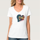 Design Darts Lover neon pop love & nauwkeurigheid T-shirt (Voorkant)
