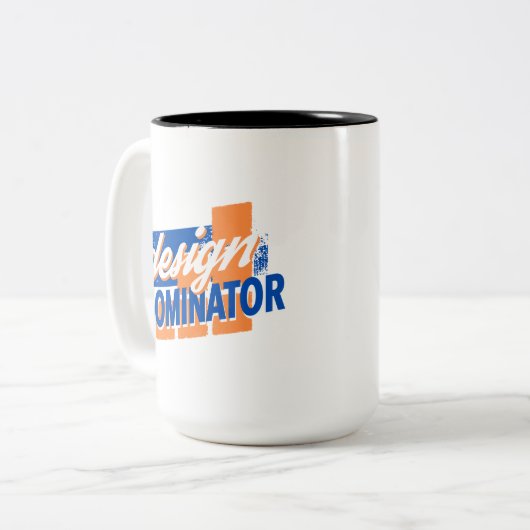 Design Dominator Distress Design Two-Tone Koffie Tweekleurige Koffiemok (Voorkant links)