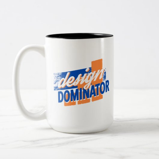 Design Dominator Distress Design Two-Tone Koffie Tweekleurige Koffiemok (Links)
