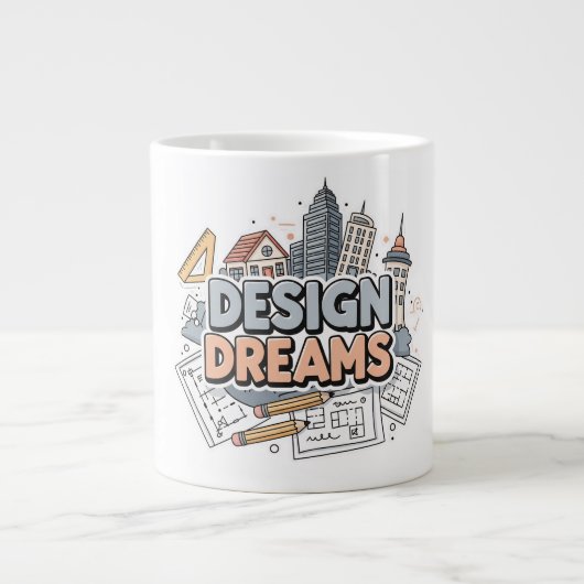 Design Droom Architectuur & Engineering Schets Grote Koffiekop (Voorkant)
