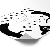 Design "Duo de Chats" – Stijlvol en Grafisch Poster (Hoek)