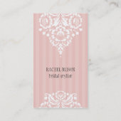  DESIGN eenvoudig bloemwit bord roze grijs Visitekaartje (Achterkant)