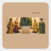 Design elegante e raffinato vierkante sticker (Voorkant)