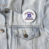 design en geschenken van 35 jaar oud ronde button 5,7 cm (In situ)