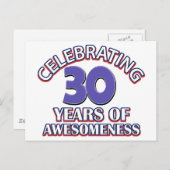 design en geschenken van dertig jaar oud briefkaart (Voorkant / Achterkant)