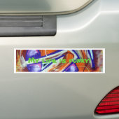 design en slogans met een funky world graffiti bumpersticker (Op auto)