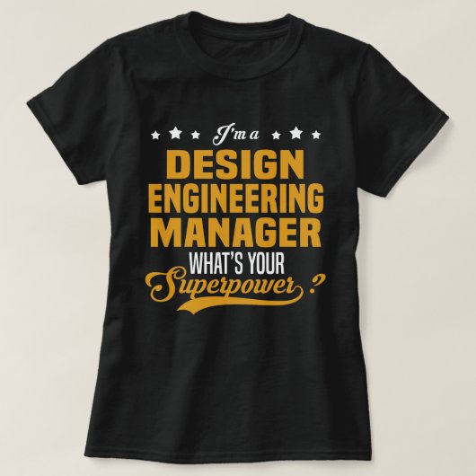 Design Engineering Manager T-shirt (Design voorkant)