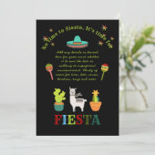 Design Ewn FIESTA Folk Art Wedding Vrijgezellenfee Kaart (Staand voorkant)