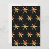 Design Ewn FIESTA Folk Art Wedding Vrijgezellenfee Kaart (Achterkant)