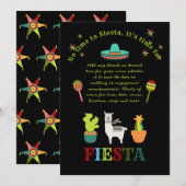 Design Ewn FIESTA Folk Art Wedding Vrijgezellenfee Kaart (Voorkant / Achterkant)