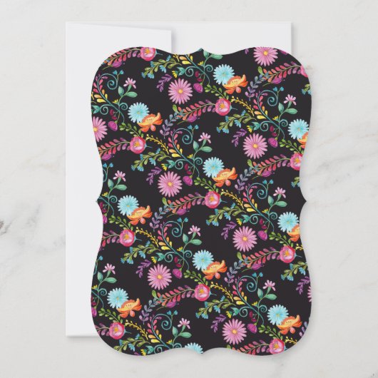 Design Ewn FIESTA Folk Art Wedding Vrijgezellenfee Kaart (Achterkant)