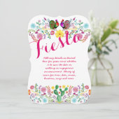 Design Ewn FIESTA Folk Art Wedding Vrijgezellenfee Kaart (Staand voorkant)