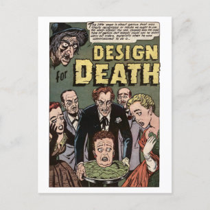 Design for Death Horror Comics Panel Briefkaart