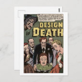 Design for Death  Horror Comics Panel Briefkaart (Voorkant / Achterkant)