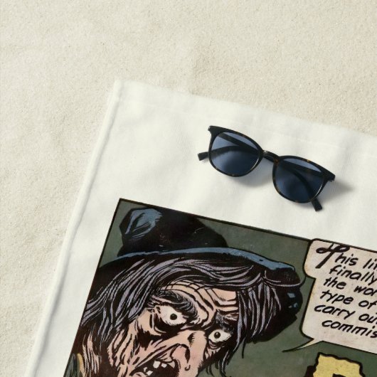 Design for Death  Horror Comics Panel Strandlaken (In situ)