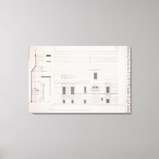 Design for House & Studio voor J.A.M. Whistler Esq Canvas Afdruk (Voorkant)