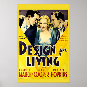 Design for Living 1933 Film POSTERAFDRUK A5-A1 Poster