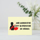 Design für Kinderrechte: Keine Kindersoldaten! Briefkaart (Staand voorkant)